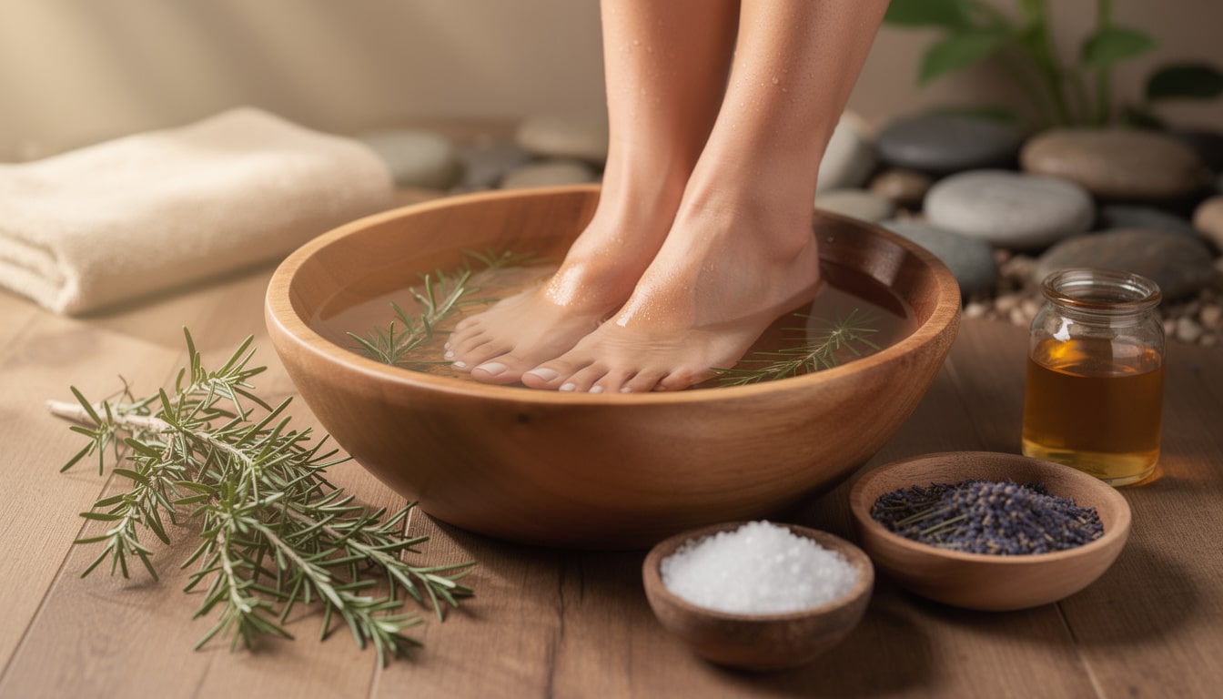 découvrez les bienfaits du bain de pied au romarin et apprenez une recette naturelle simple pour revitaliser vos pieds et relaxer tout votre corps.