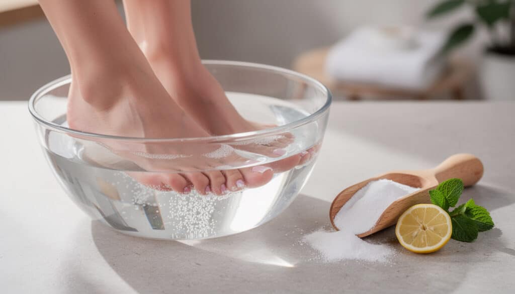 découvrez les bienfaits du bicarbonate de soude pour les pieds et apprenez comment l'utiliser efficacement pour adoucir, désodoriser et soigner votre peau.