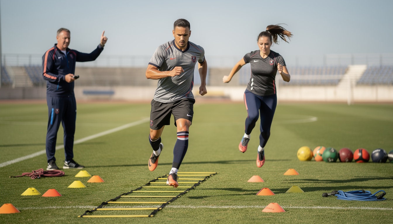 découvrez des exercices essentiels de préparation physique pour le football afin d'améliorer votre endurance, votre vitesse et votre puissance sur le terrain.