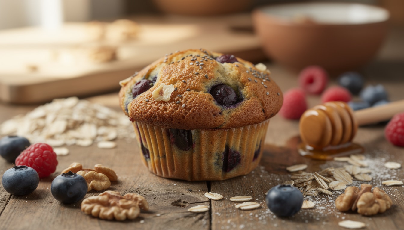 découvrez une recette facile et rapide de muffins healthy, préparés uniquement avec des ingrédients naturels pour un plaisir gourmand et sain.