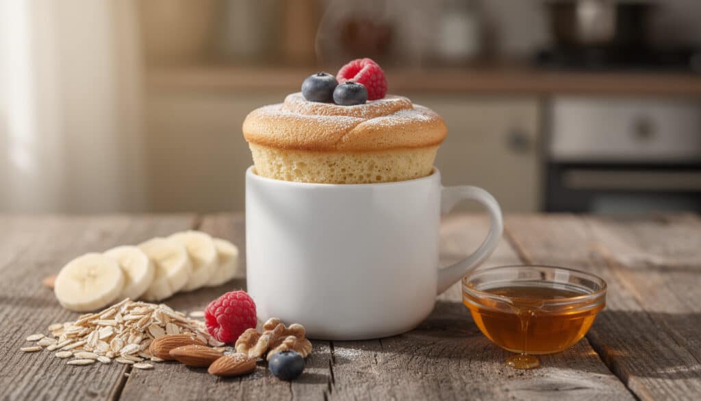 découvrez notre recette de mug cake healthy, rapide et facile à préparer pour une pause gourmande et équilibrée en un clin d'œil.
